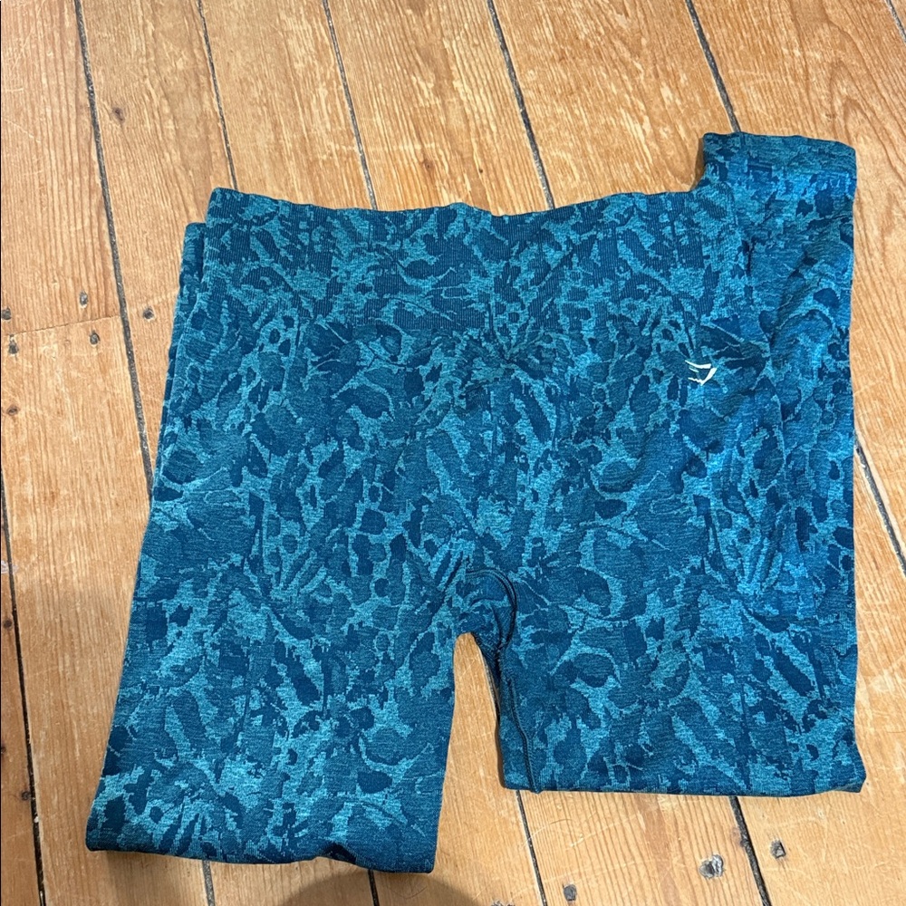 Gymshark Teal Patterned Leggings
